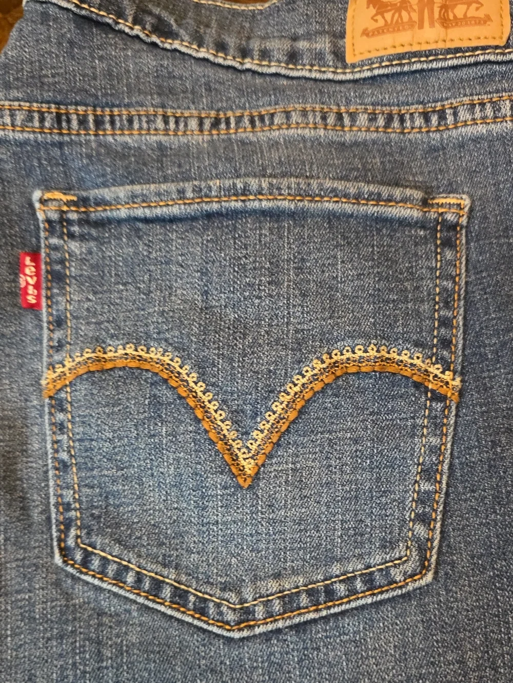 Levis Blue Bootcut Jeans with Signature Back Pocket